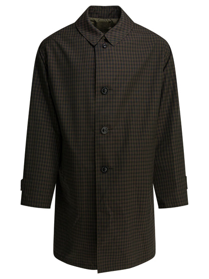 Maison Margiela Plaid raincoat - Green