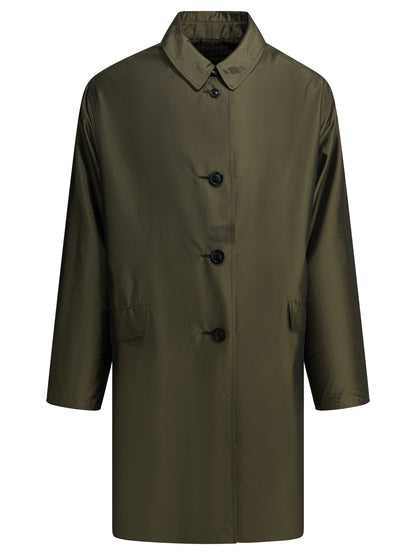 Maison Margiela Plaid raincoat - Green