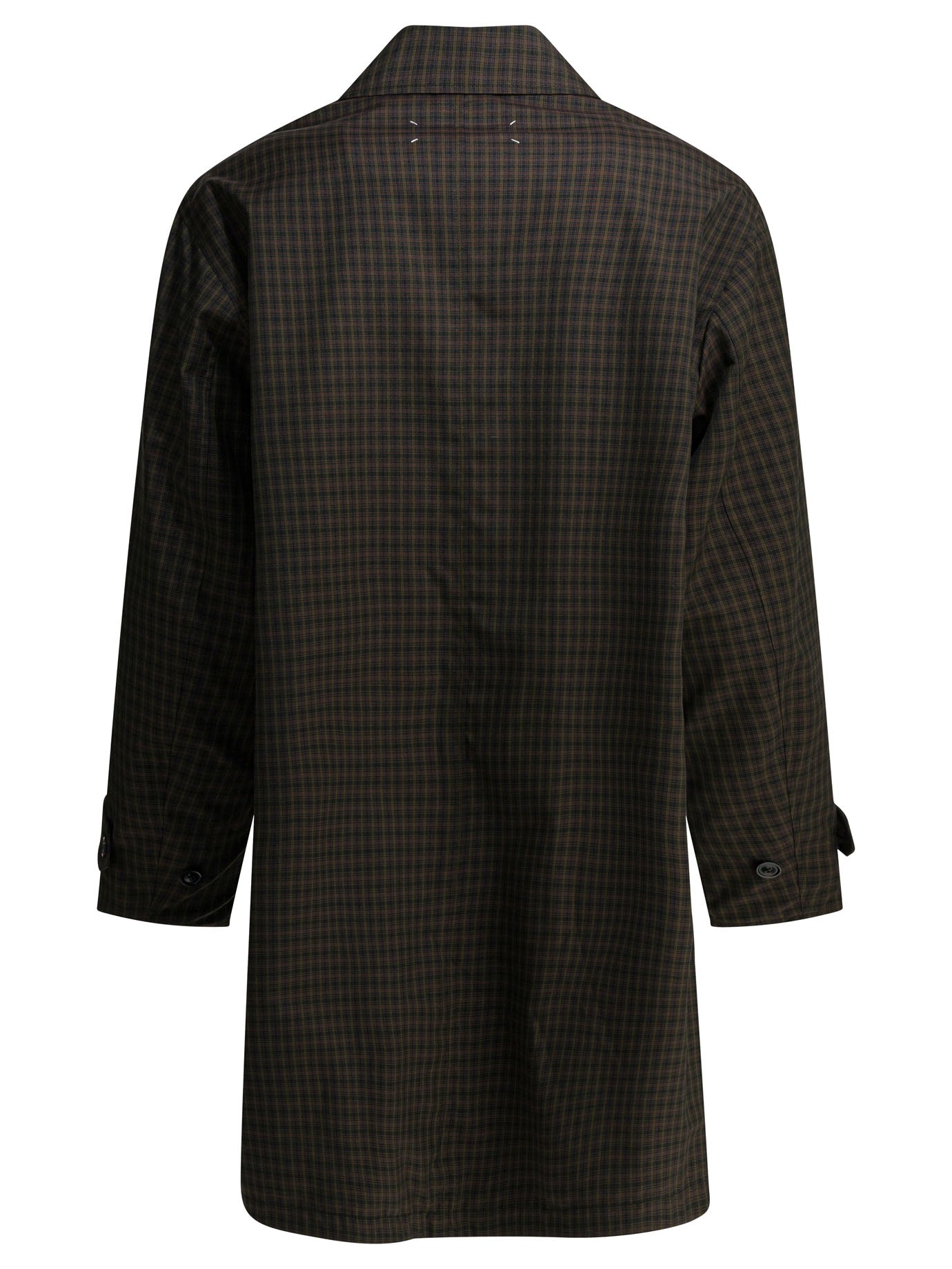 Maison Margiela Plaid raincoat - Green