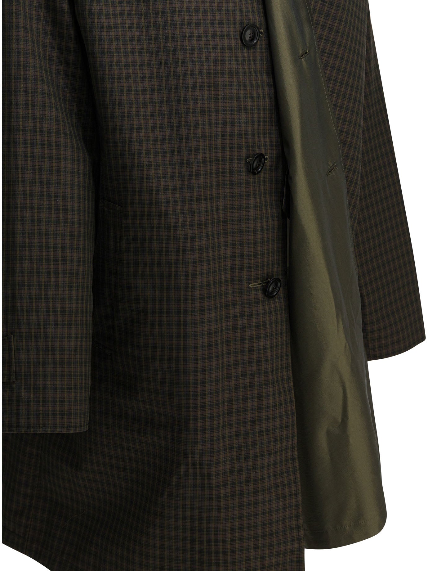 Maison Margiela Plaid raincoat - Green