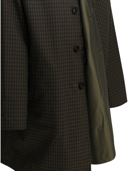 Maison Margiela Plaid raincoat - Green