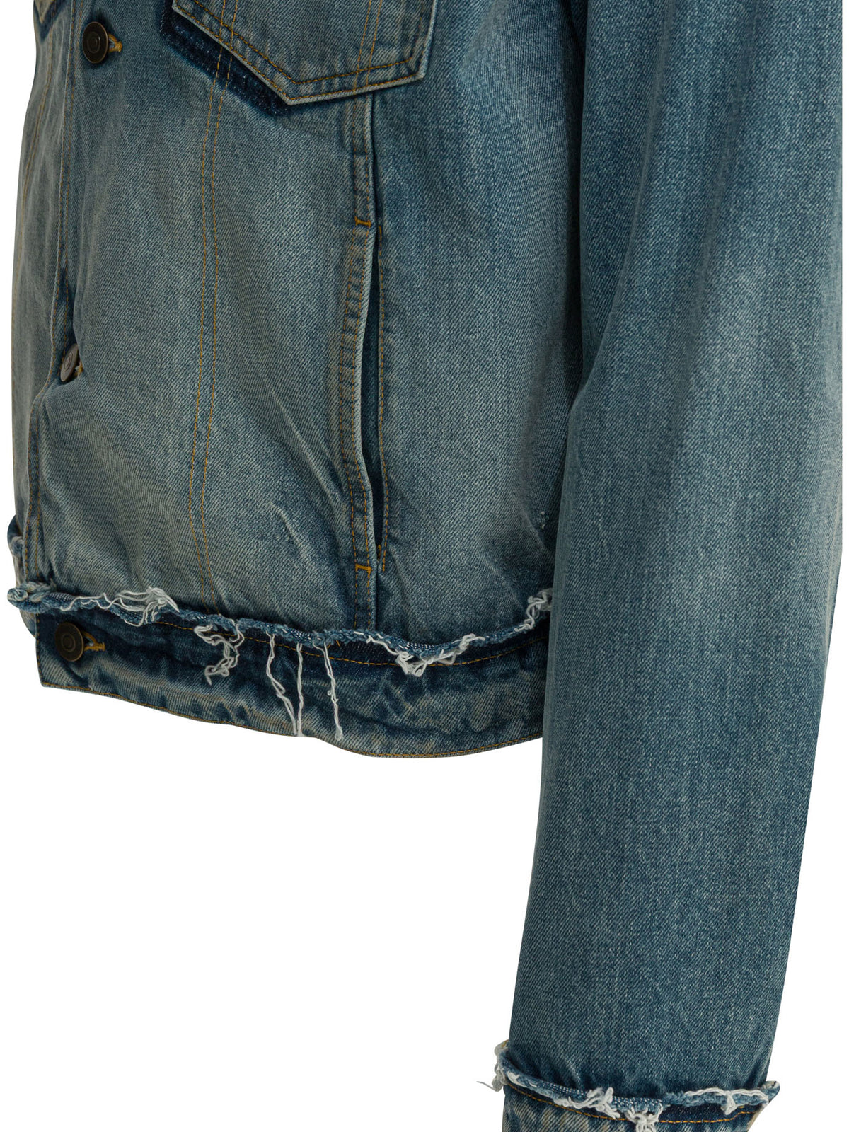 Maison Margiela Worn denim efect jacket - Blue