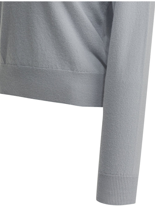 Maison Margiela Virgin wool polo sweater - Light Blue