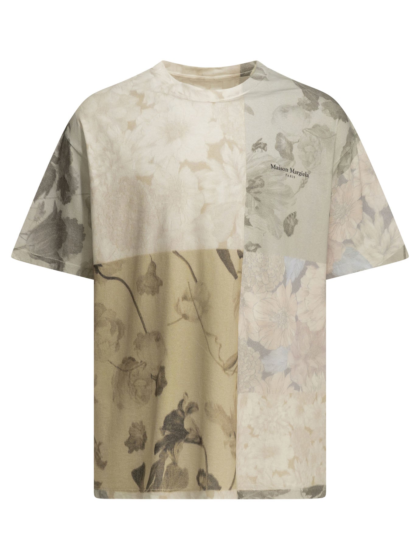 Maison Margiela Floral crewneck T-shirt - Beige