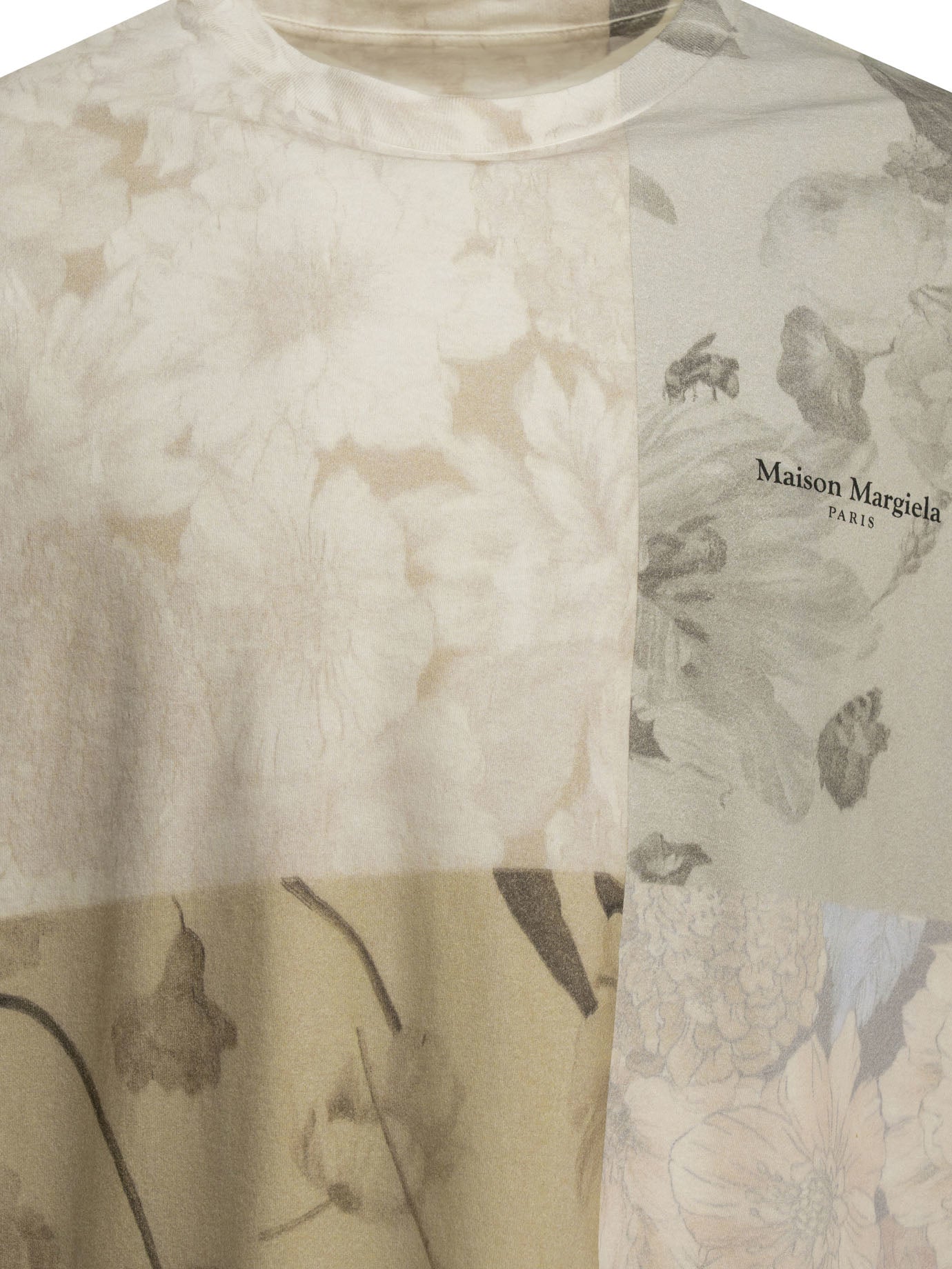 Maison Margiela Floral crewneck T-shirt - Beige