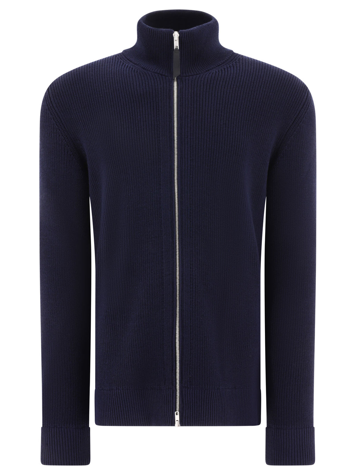 Maison Margiela Cotton and wool zippered malgione - Blue
