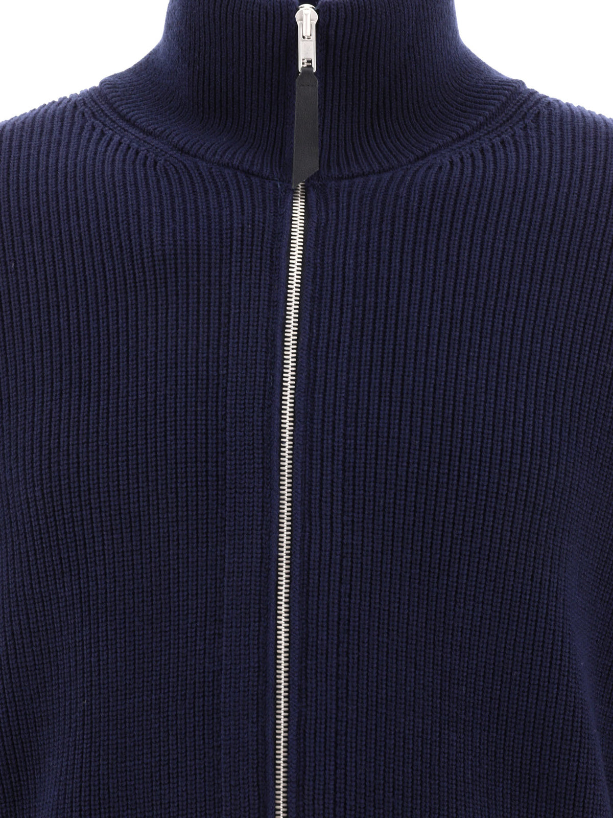 Maison Margiela Cotton and wool zippered malgione - Blue