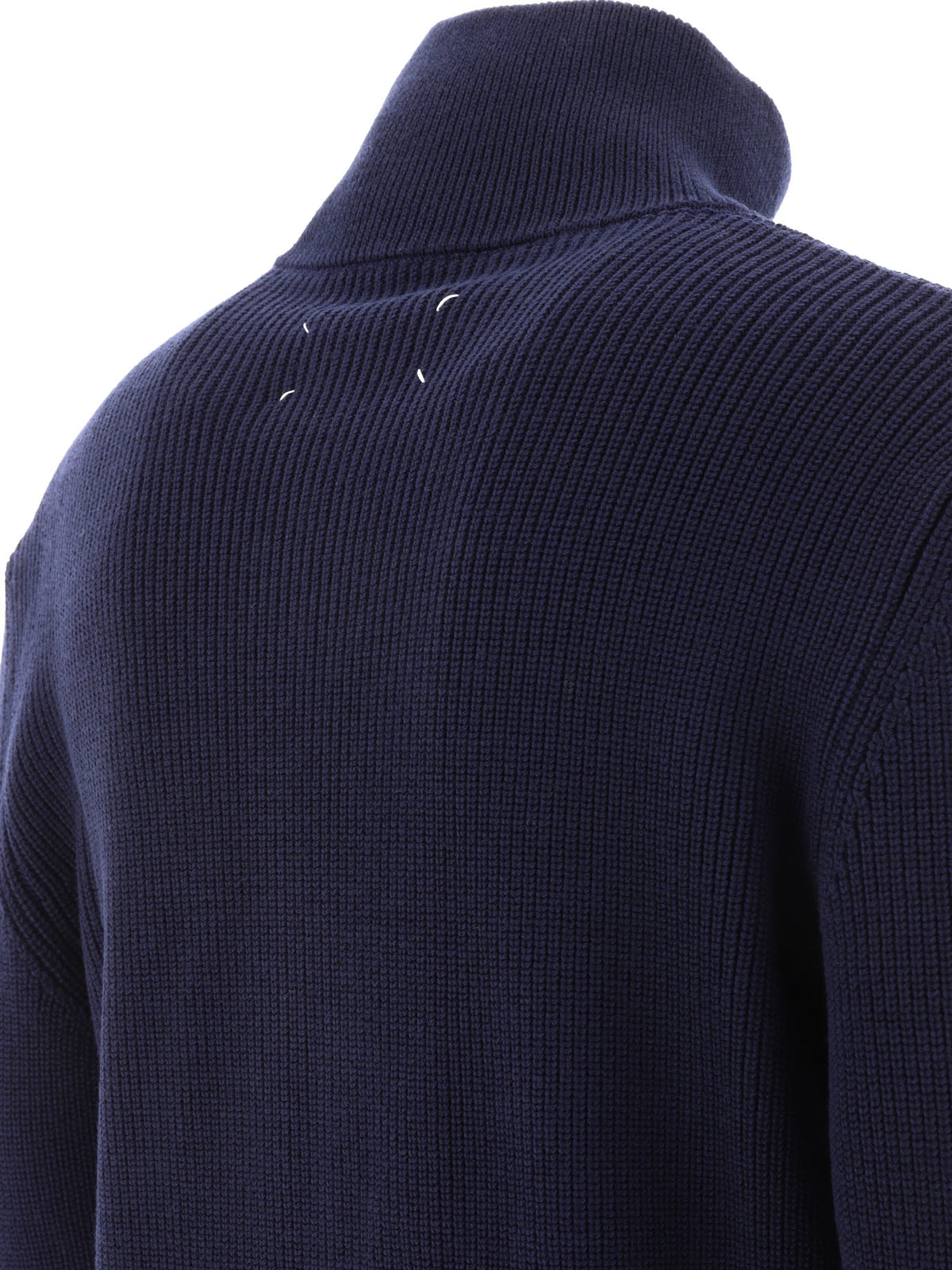 Maison Margiela Cotton and wool zippered malgione - Blue
