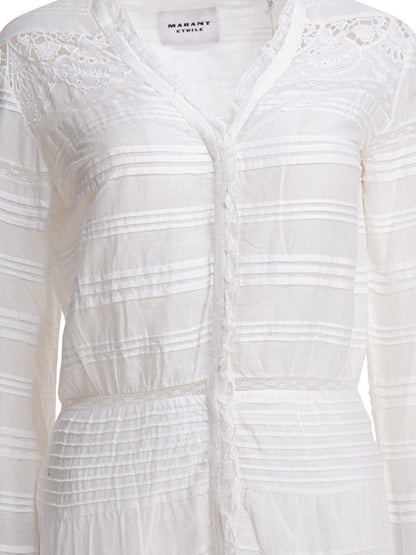 Marant éToile Cotton chemise dress - White
