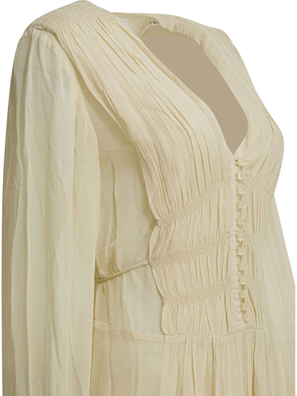 Marant éToile "Briane" midi dress - Beige