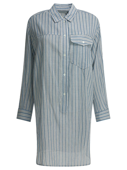 Marant éToile Striped chemisier dress - Blue