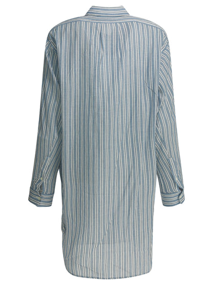 Marant éToile Striped chemisier dress - Blue
