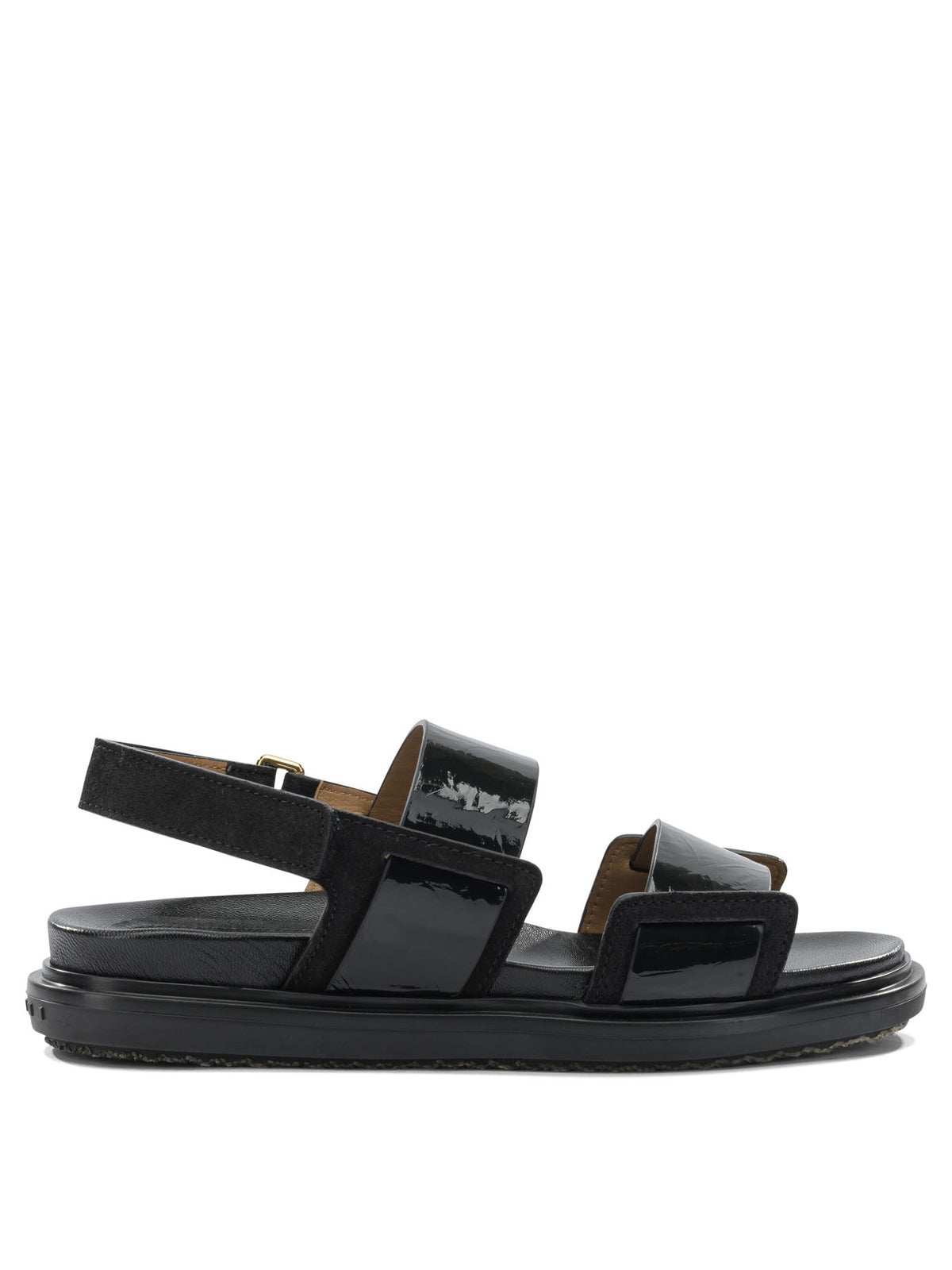 Marni "Fussbett" leather sandals - Black