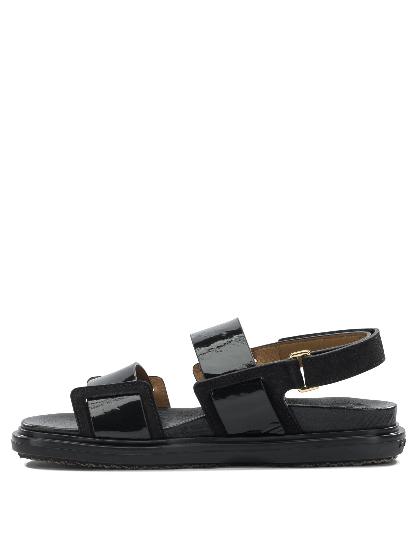 Marni "Fussbett" leather sandals - Black