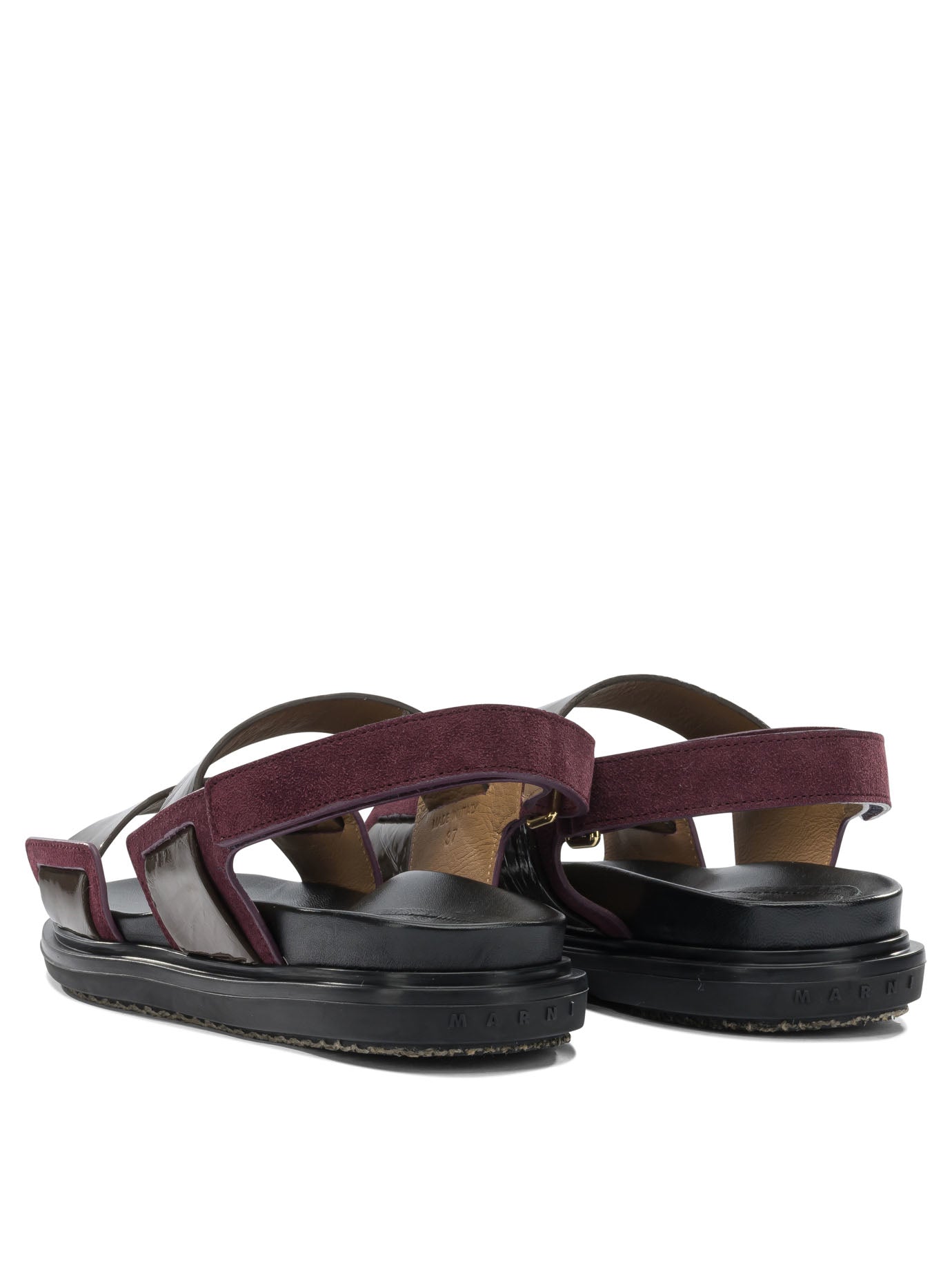 Marni "Fussbett" leather sandals - Brown