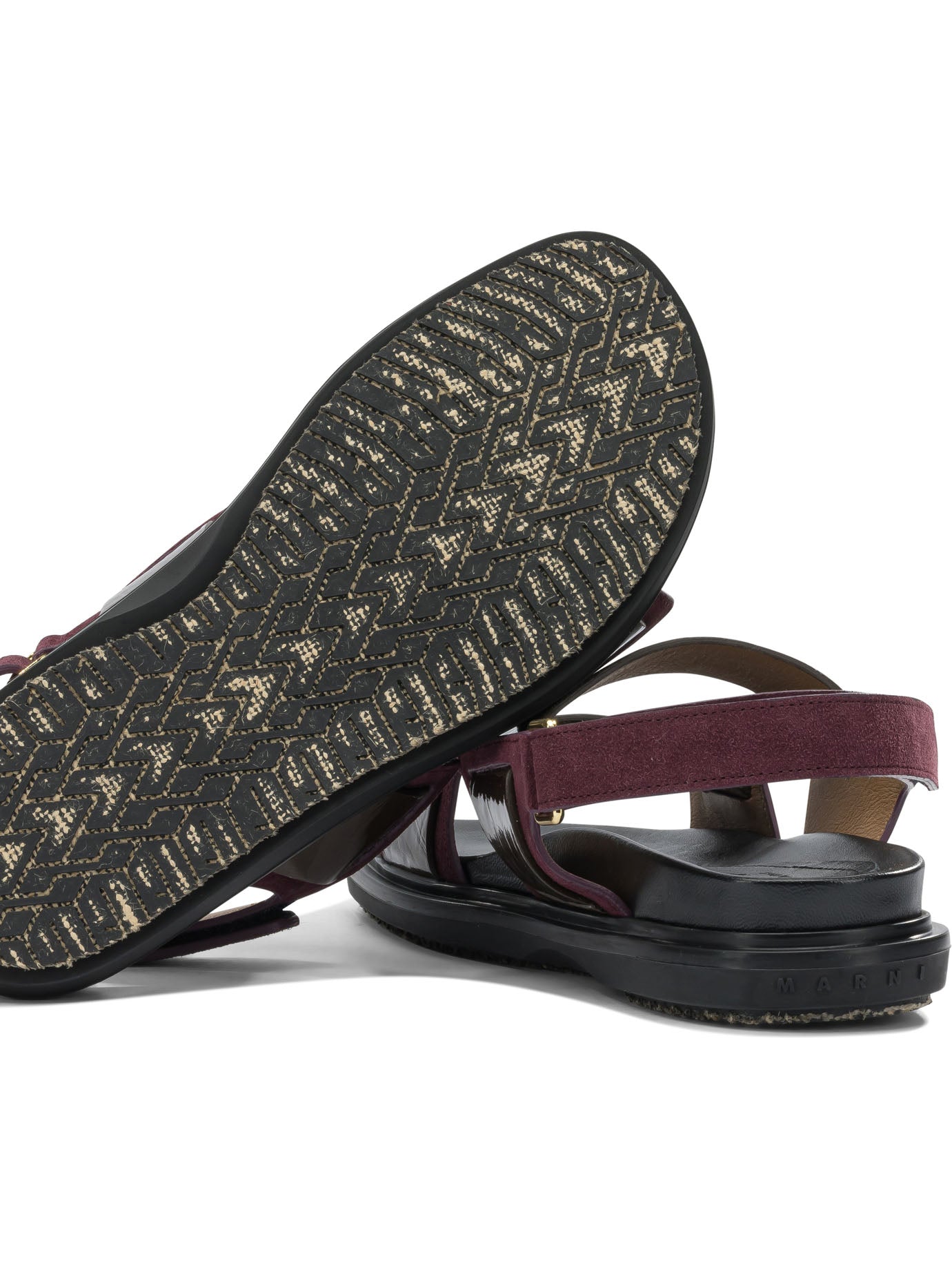 Marni "Fussbett" leather sandals - Brown