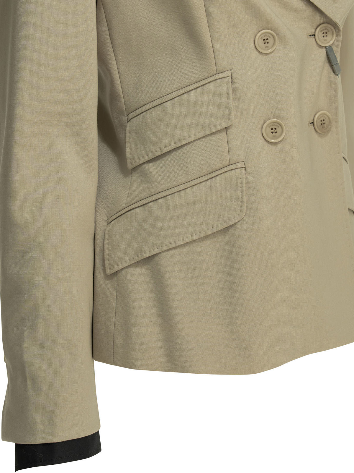 Max Mara Double-breasted wool blazer - Beige