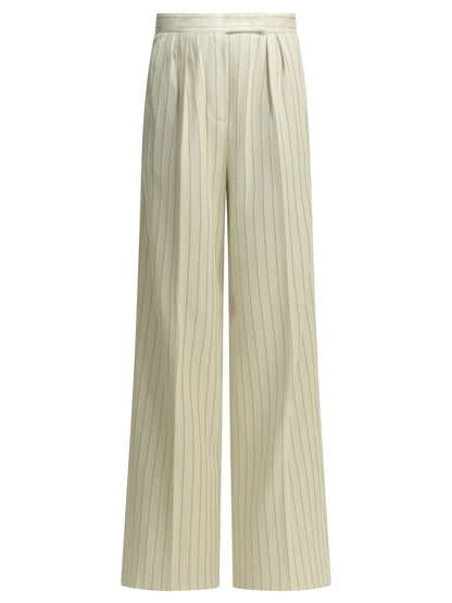 Max Mara Tailored pinstripe pants - White