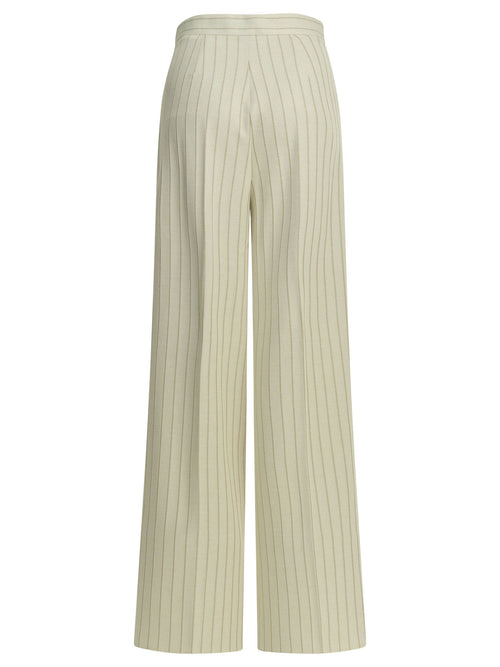 Max Mara Tailored pinstripe pants - White