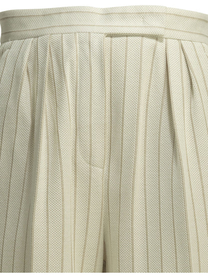 Max Mara Tailored pinstripe pants - White