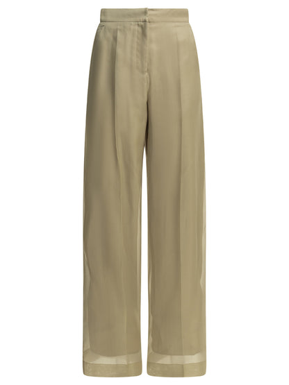 Max Mara Pianoforte Silk tailored pants - Beige