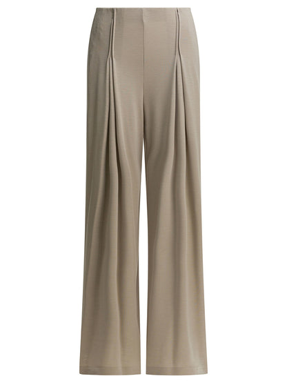 Max Mara Pure Wool jersey pants - Beige