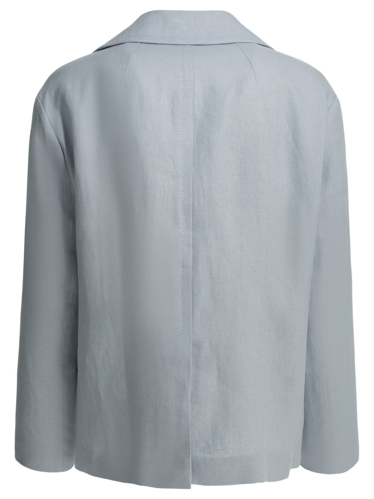 Max Mara Studio Linen double-breasted blazer - Light Blue