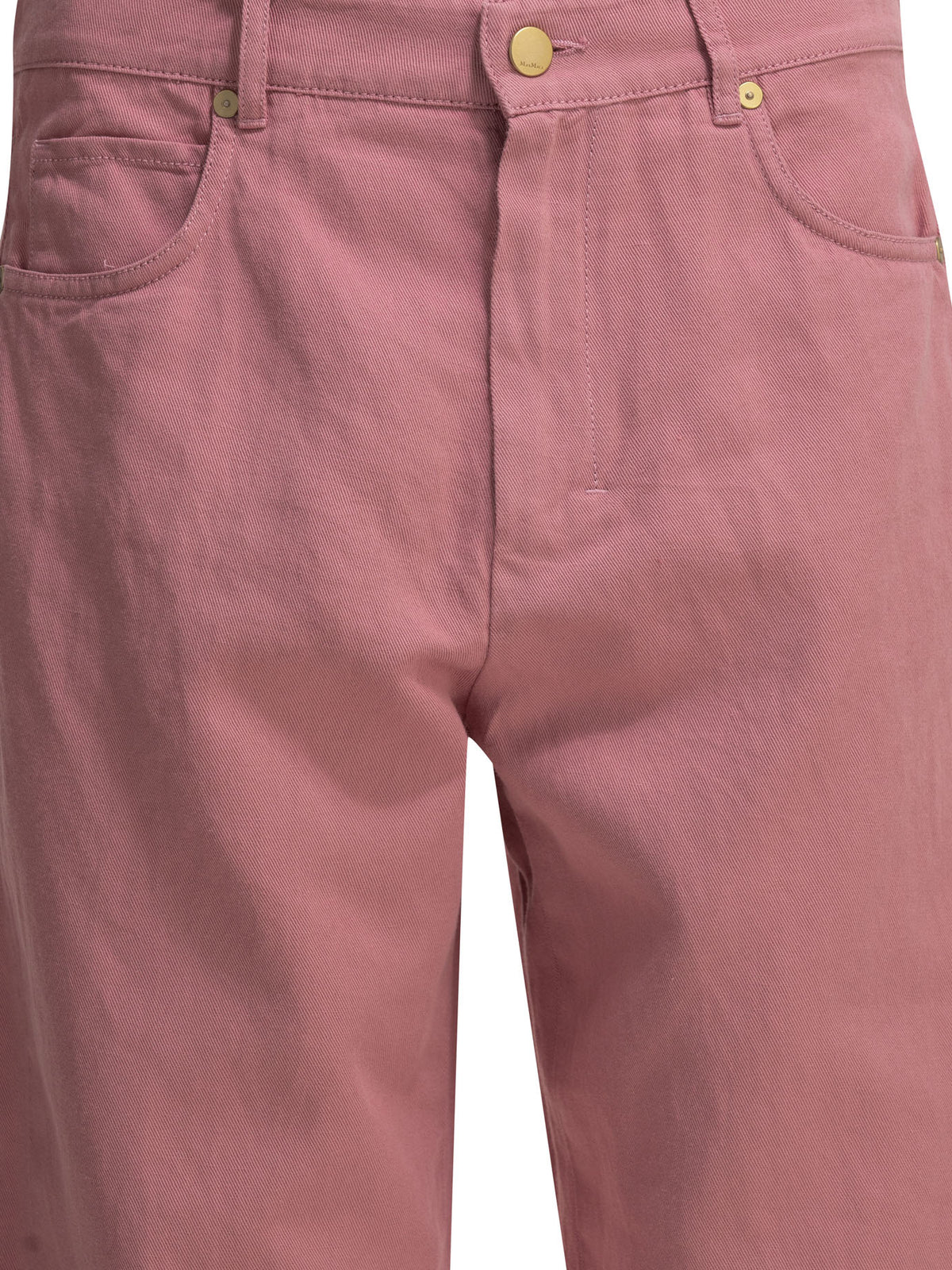 Max Mara Studio Casual cotton linen pants - Pink