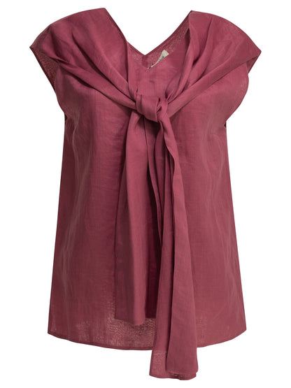 Max Mara Studio Casual draped top - Pink