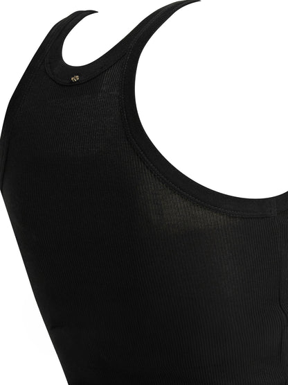 Max Mara Sportmax Cotton and silk tank top - Black