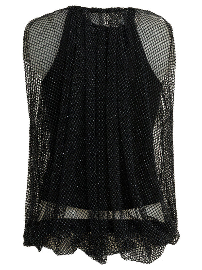 Max Mara Sportmax Sleeveless mesh top - Black