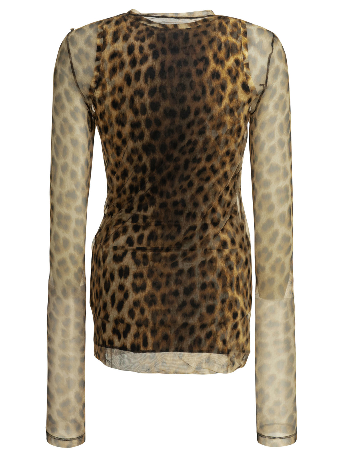 Max Mara Sportmax Fitted animalier top - Brown