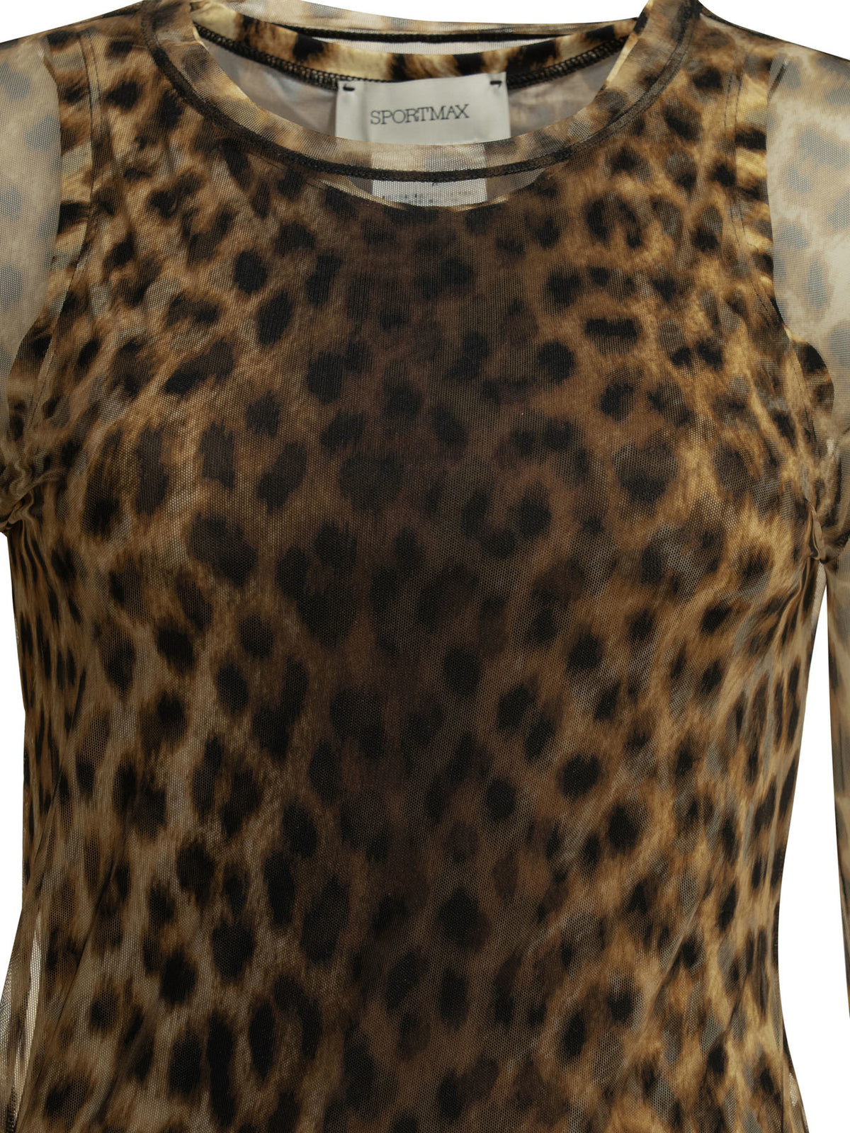 Max Mara Sportmax Fitted animalier top - Brown