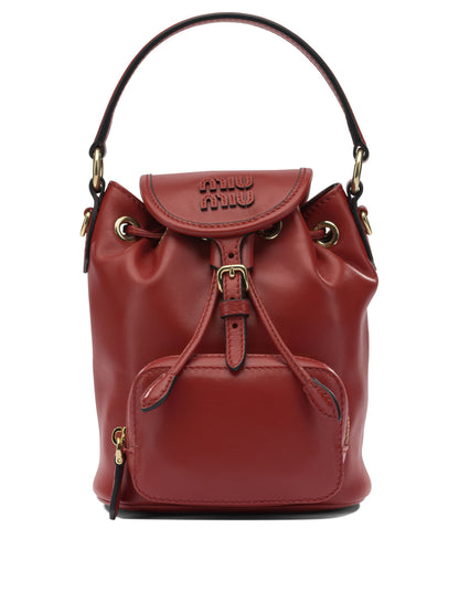 Miu Miu Mini leather backpack - Red