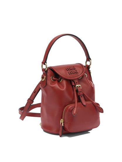 Miu Miu Mini leather backpack - Red
