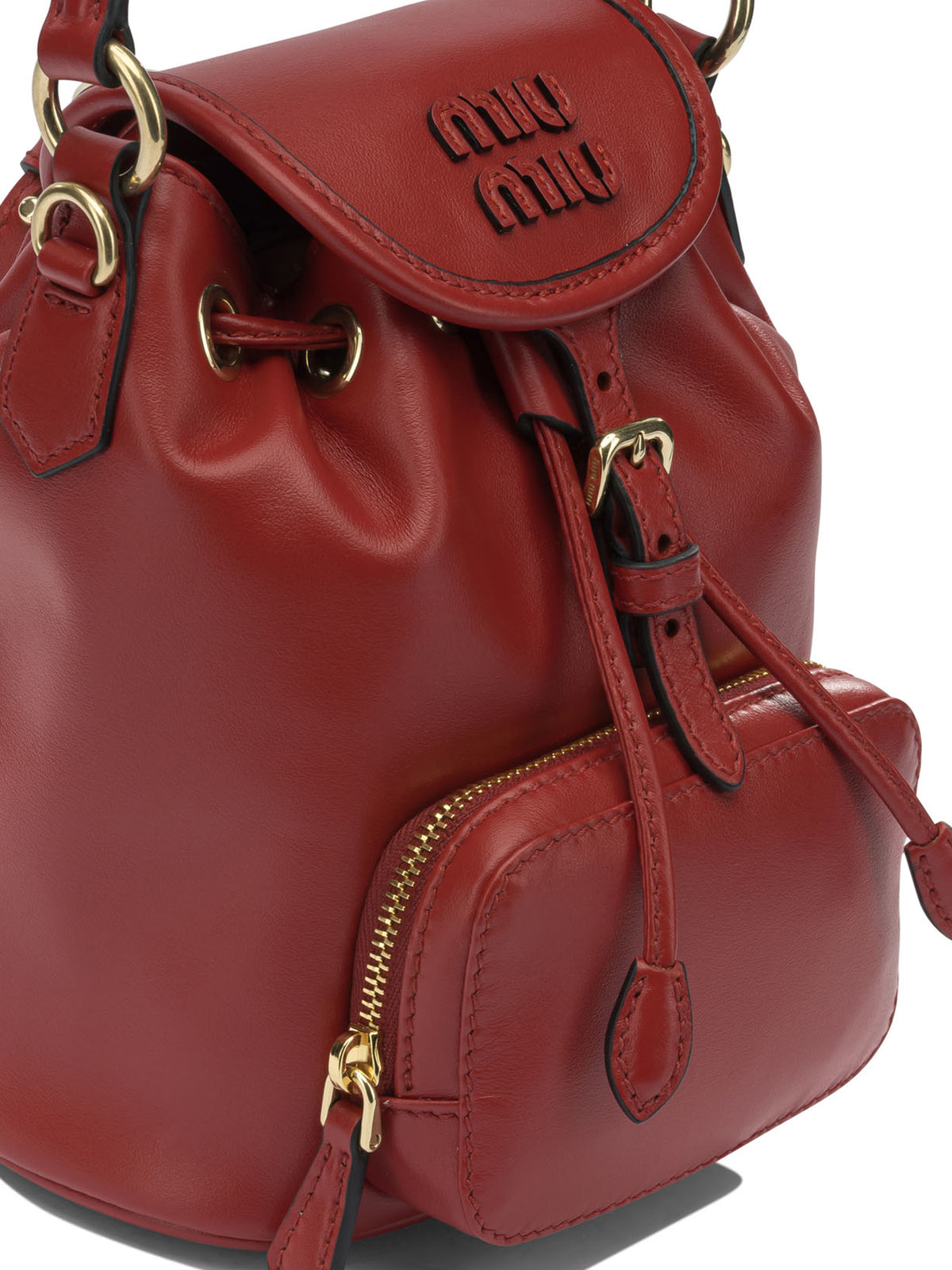 Miu Miu Mini leather backpack - Red