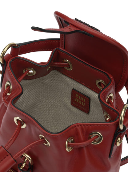 Miu Miu Mini leather backpack - Red
