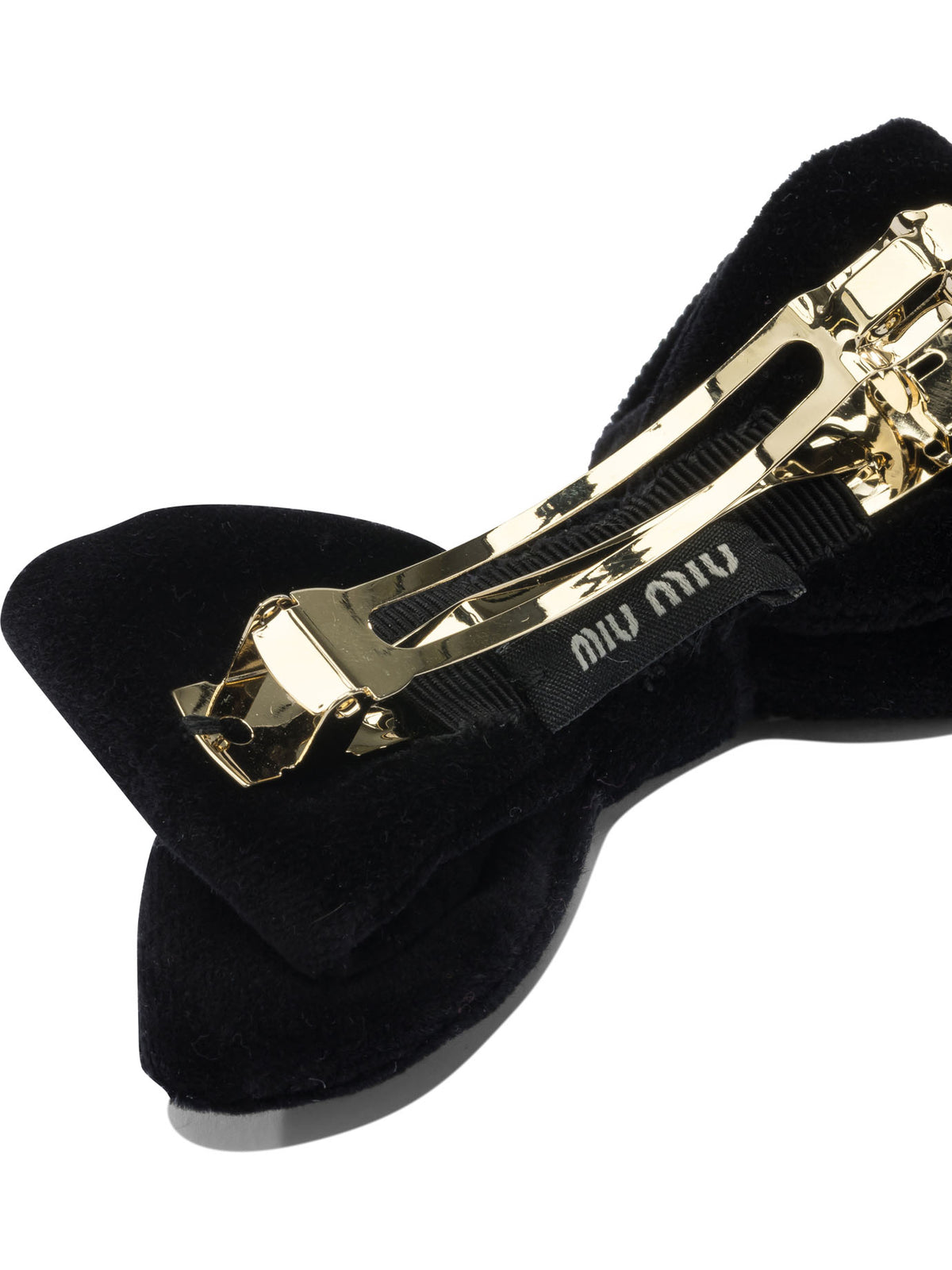 Miu Miu Velvet hair clips - Black