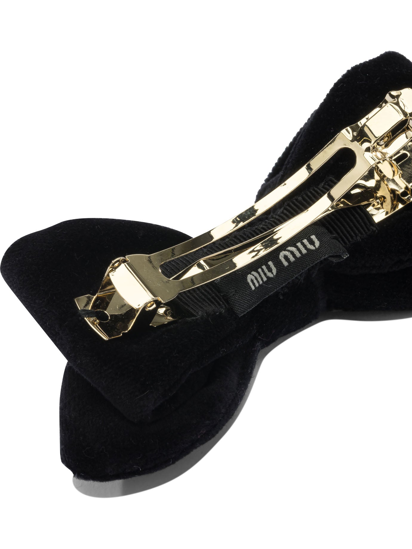 Miu Miu Velvet hair clips - Black