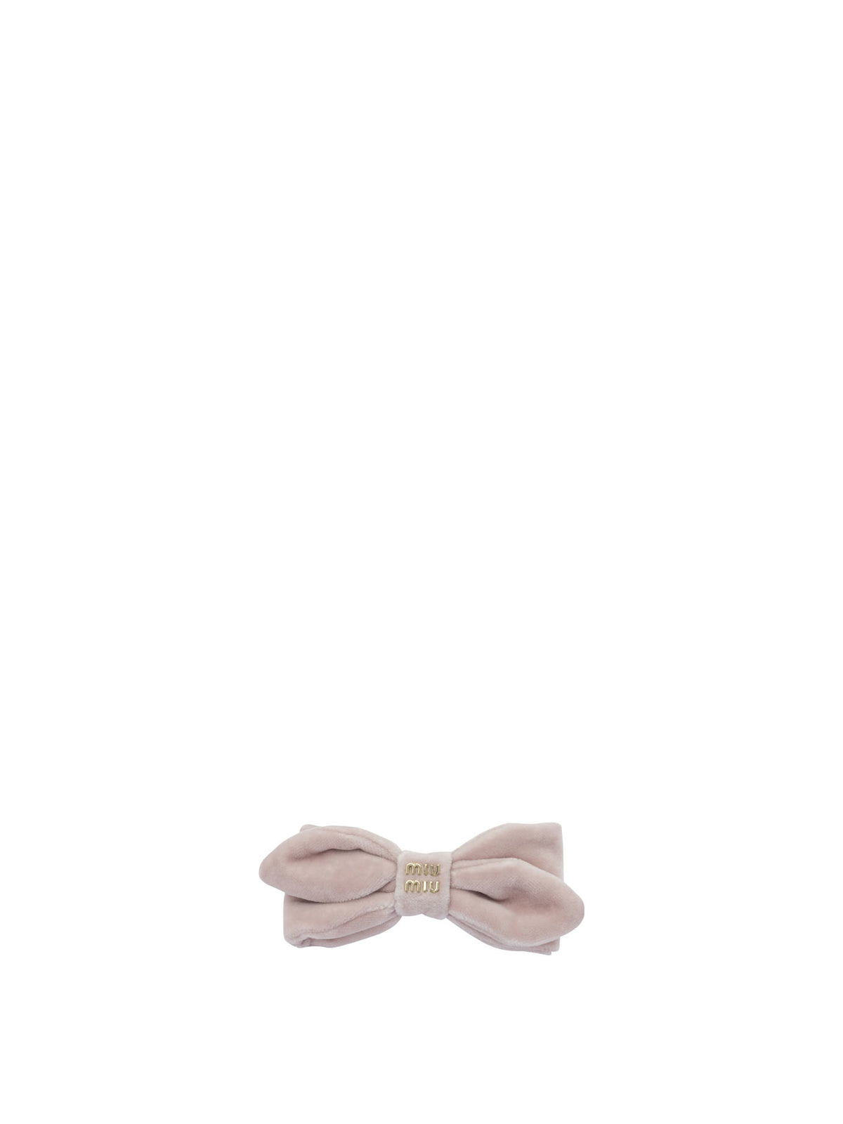 Miu Miu Velvet bow clip - White