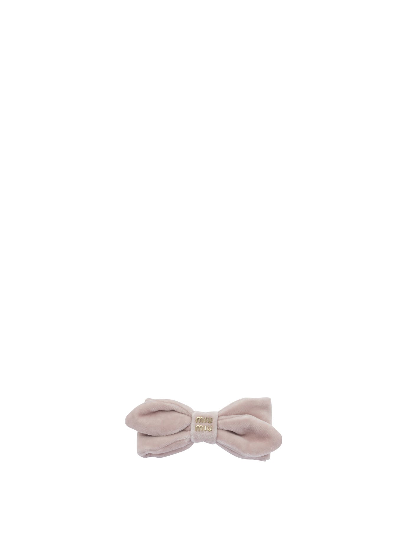 Miu Miu Velvet bow clip - White