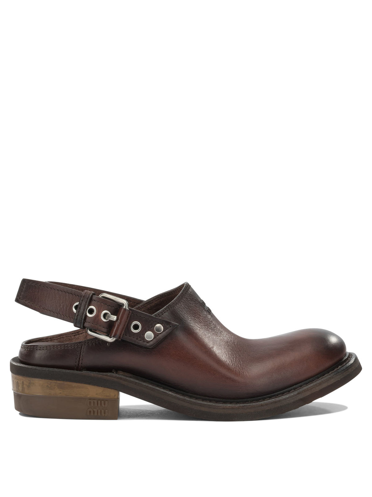 Miu Miu Sabot "Foule" - Brown