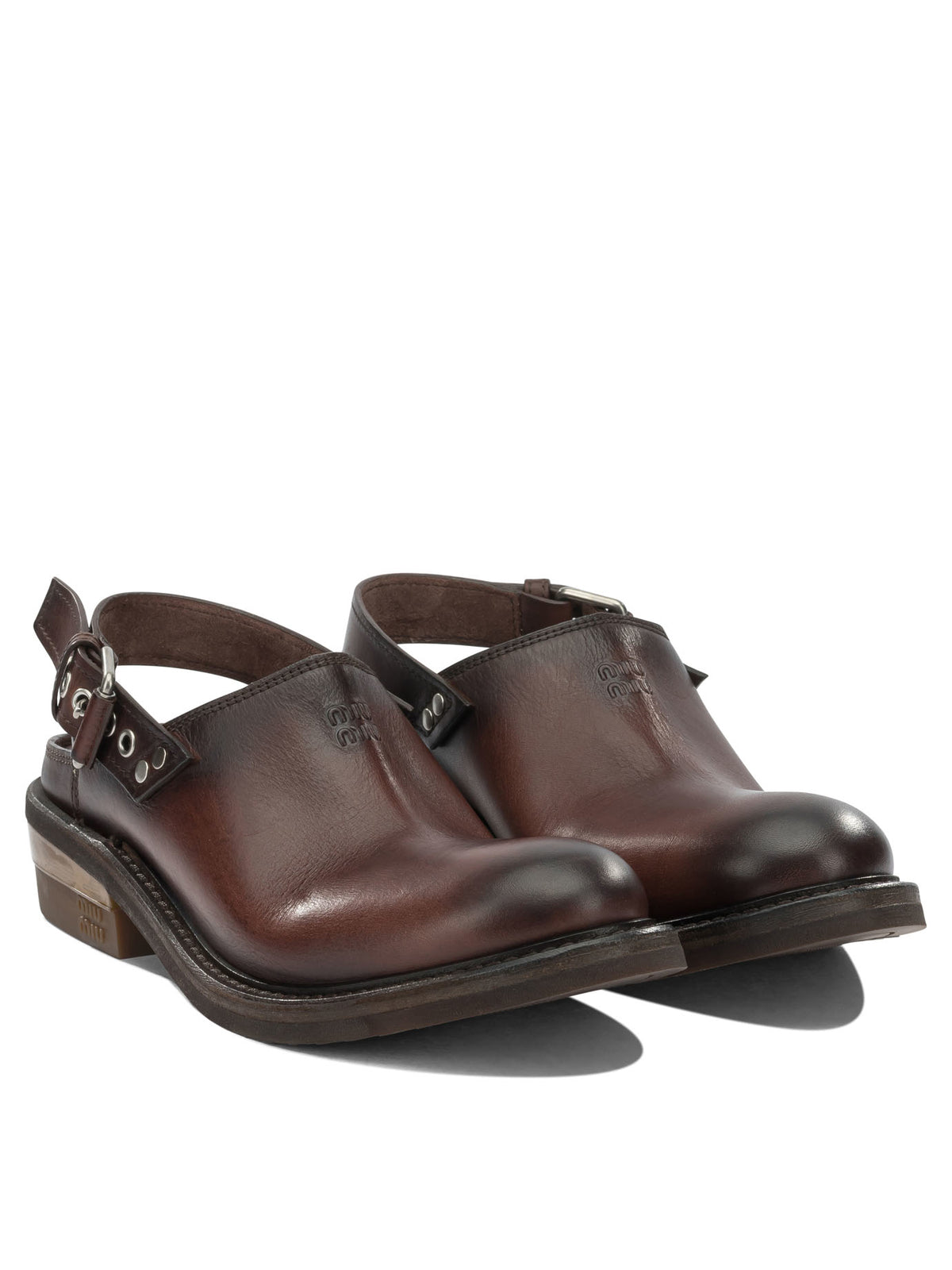 Miu Miu Sabot "Foule" - Brown