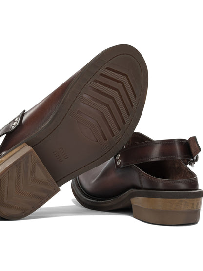 Miu Miu Sabot "Foule" - Brown