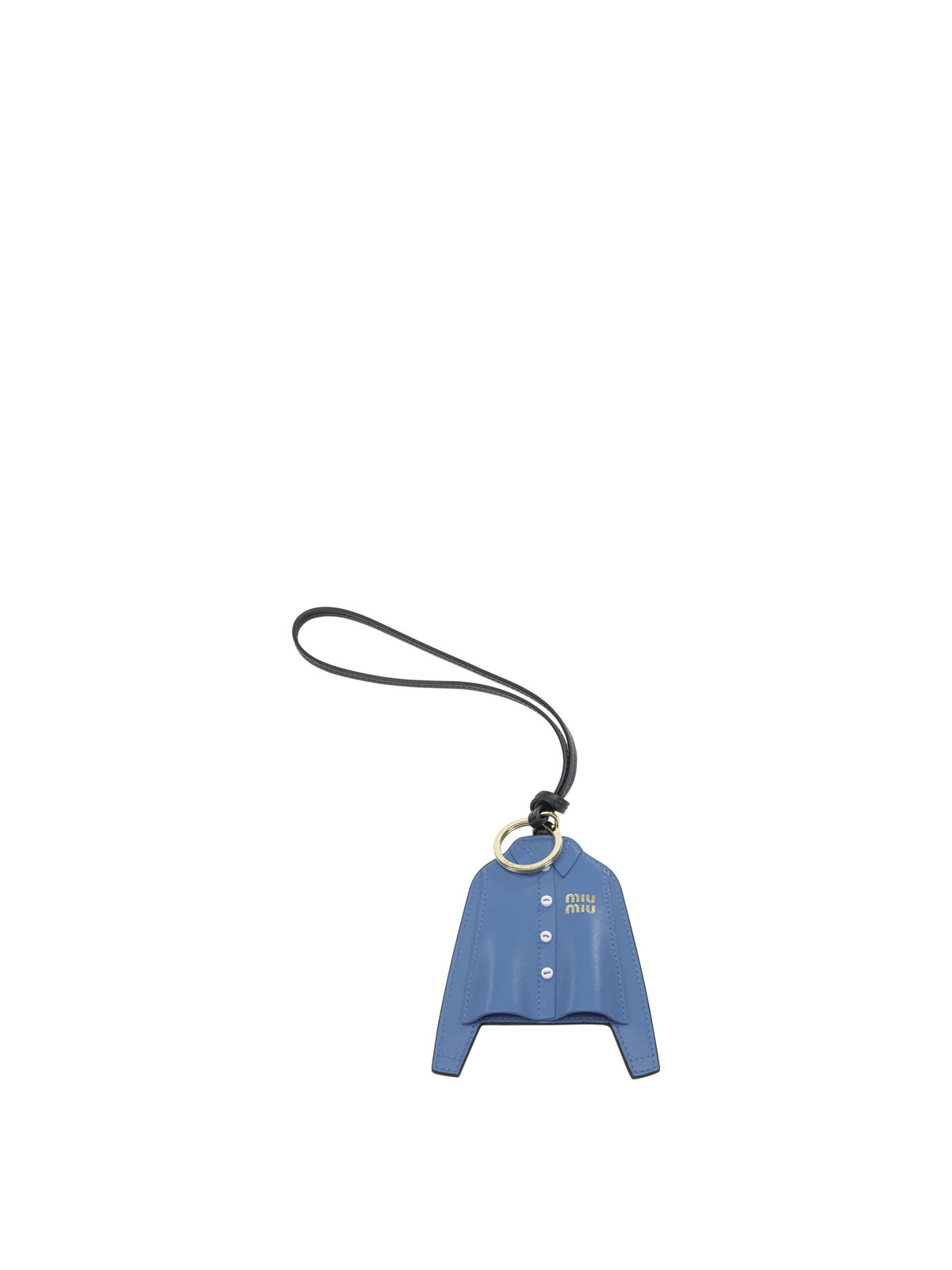 Miu Miu Leather keychain charm - Blue