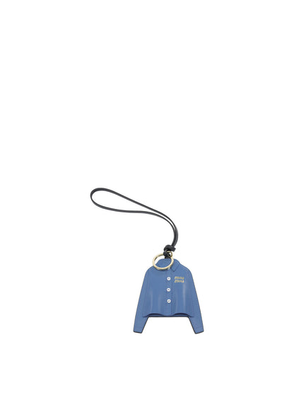 Miu Miu Leather keychain charm - Blue