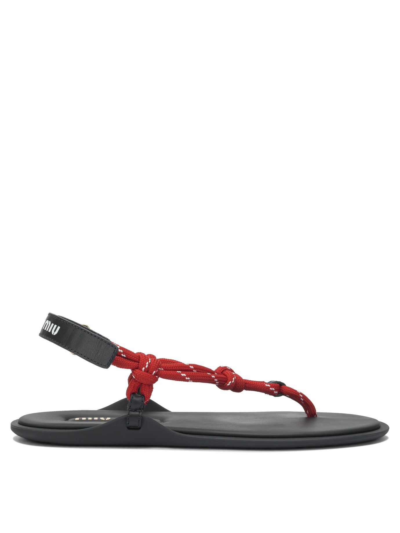 Miu Miu "Rivière" rope sandals - Red