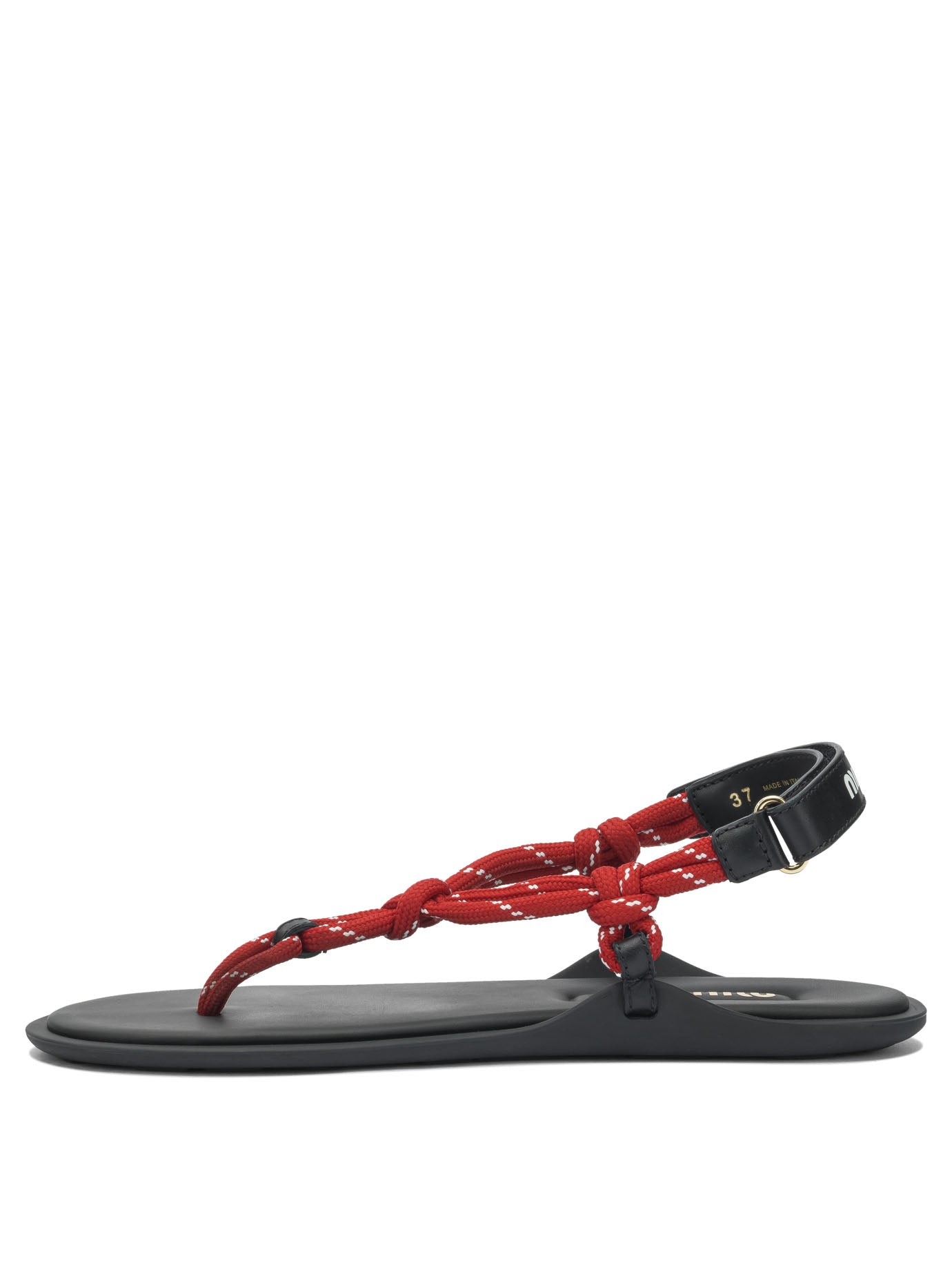 Miu Miu "Rivière" rope sandals - Red