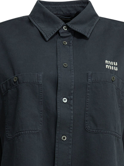 Miu Miu Light denim shirt - Grey