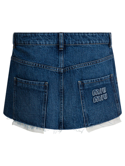 Miu Miu Denim miniskirt - Blue
